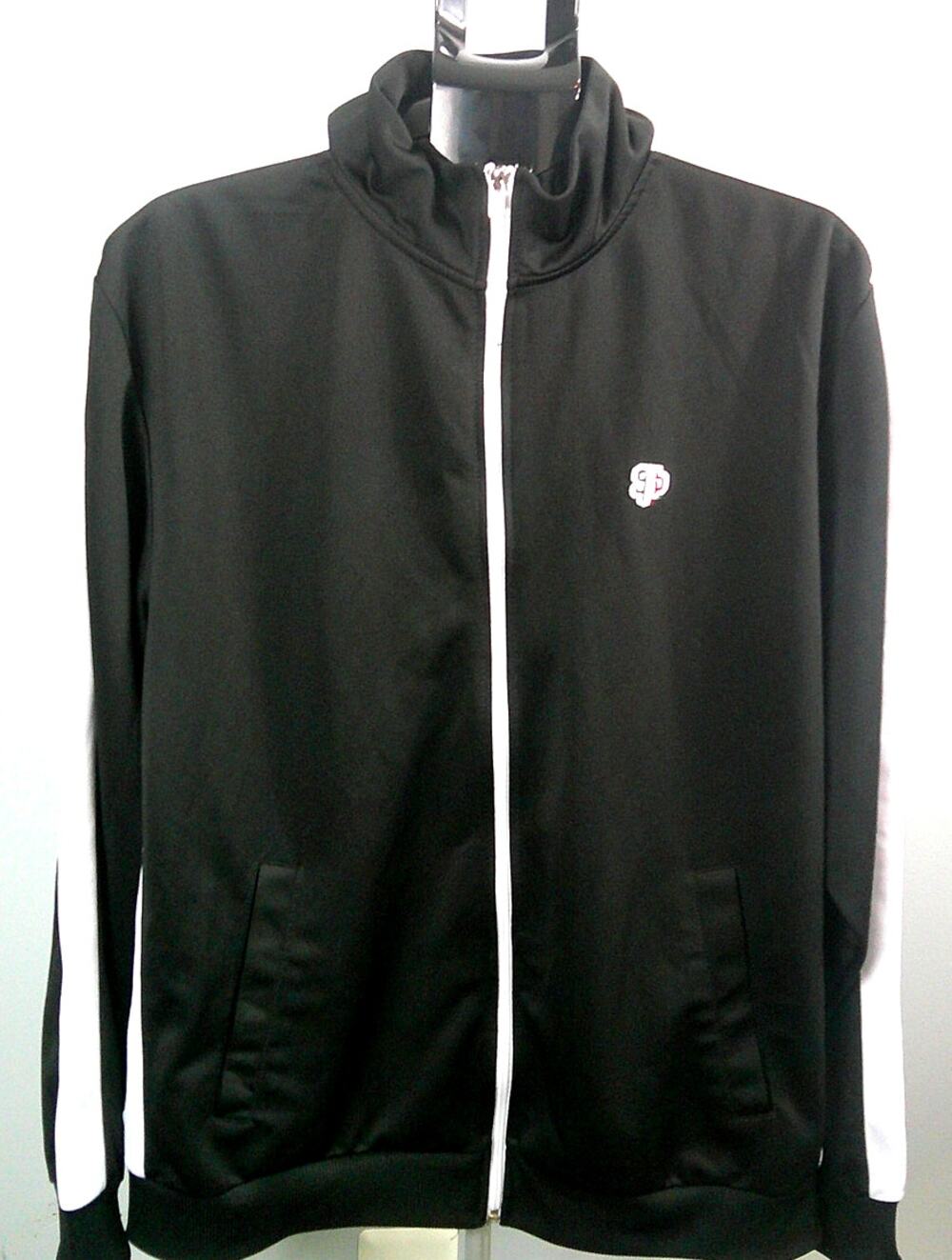 Southpole Men's XXL Track Jacket Zip-up Athletic Top Black White Stripe